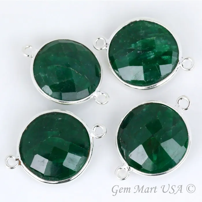 Round 16mm Double Bail Silver Bezel Gemstone Connector GemMartUSA Rings Round 16mm Double Bail Silver Bezel Gemstone Connector GemMartUSA Rings