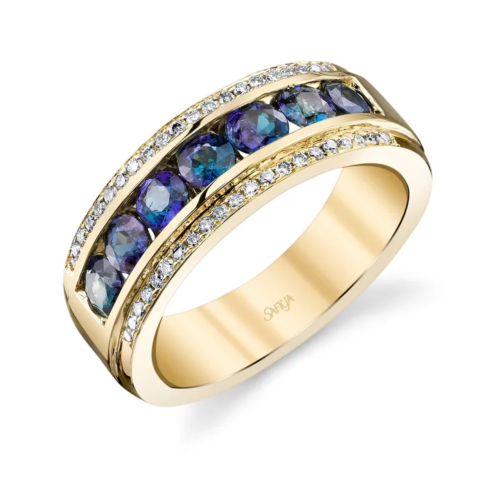 Safiya Jewels Rings Enlightenment 14K Yellow Gold Natural Alexandrite Ring