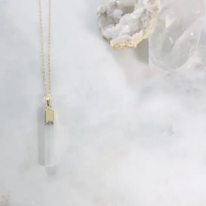 Selenite Necklace Sarah Belle Necklaces