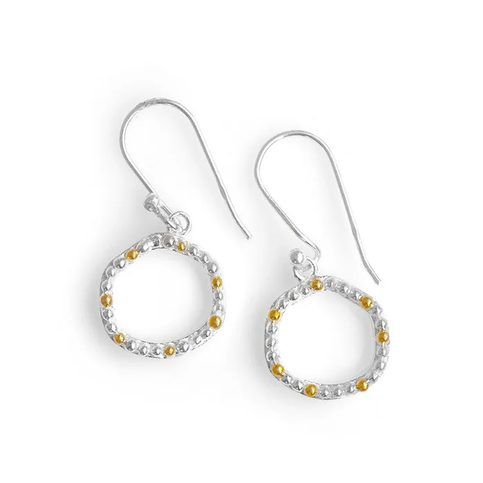 Solid 925 Sterling Silver Gold Plated Dangle Earrings Jewelry YoTreasure Earrings