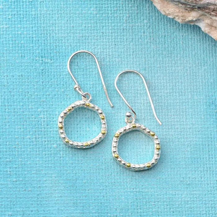 Solid 925 Sterling Silver Gold Plated Dangle Earrings Jewelry YoTreasure Earrings