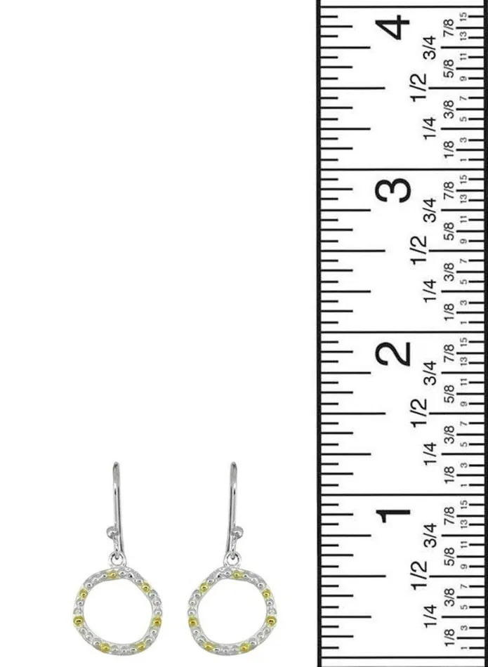 Solid 925 Sterling Silver Gold Plated Dangle Earrings Jewelry YoTreasure Earrings
