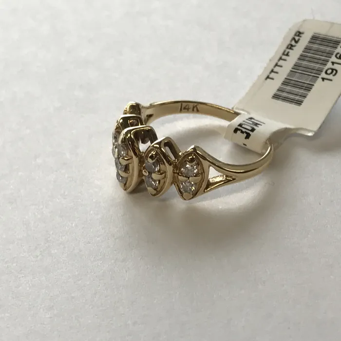 STA C Ladies 11 RBC Marquise Cut Diamond Anniversary Wedding Band in 14K Yellow Gold Preowned item 191641 Rings