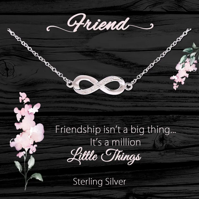 Sterling Silver Meaningful Necklace and Bracelets for Friendship Gift Cherished Moments Necklaces