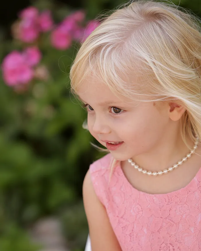 Sterling Silver White Chunky Pearl Necklace for Girls Cherished Moments Necklaces