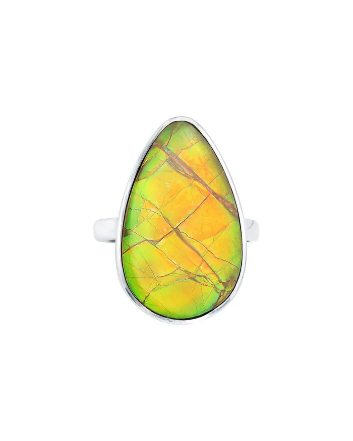 YoTreasure Rings 1210 Ct Ammoite Ring Solid 925 Sterling Silver Jewlry