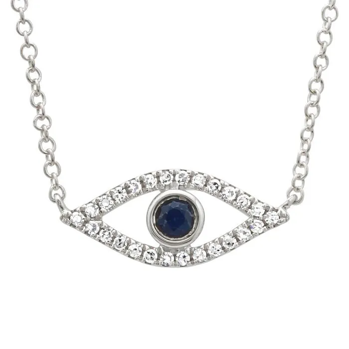 14K Gold Pave Diamond Evil Eye Necklace Izakov Diamonds Fine Jewelry Necklaces 14K Gold Pave Diamond Evil Eye Necklace Izakov Diamonds Fine Jewelry Necklaces