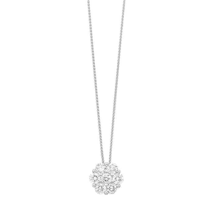 14K White Gold 10ctw Cluster Style Pendant GEMS ONE CORPRATION Necklaces 14K White Gold 10ctw Cluster Style Pendant GEMS ONE CORPRATION Necklaces