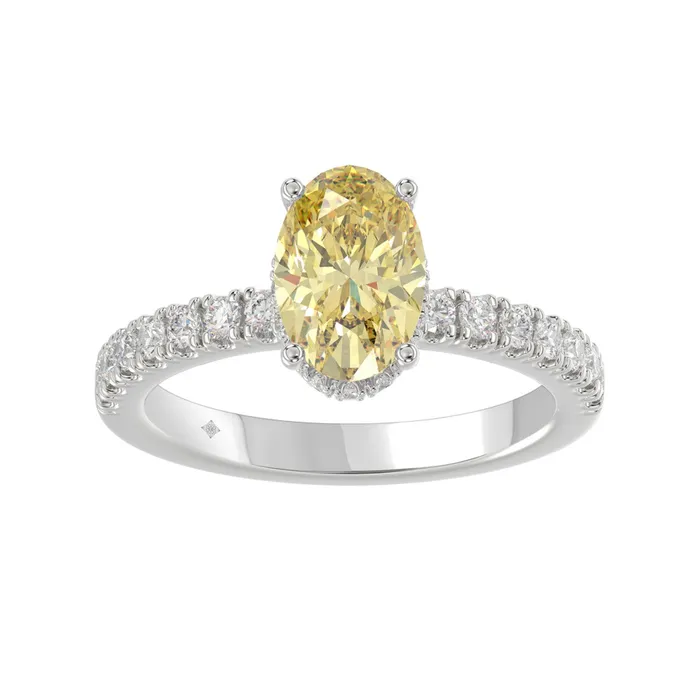 14K WHITE GOLD 2 12CT ROUNDOVAL DIAMOND LADIES RING Ethos Rings