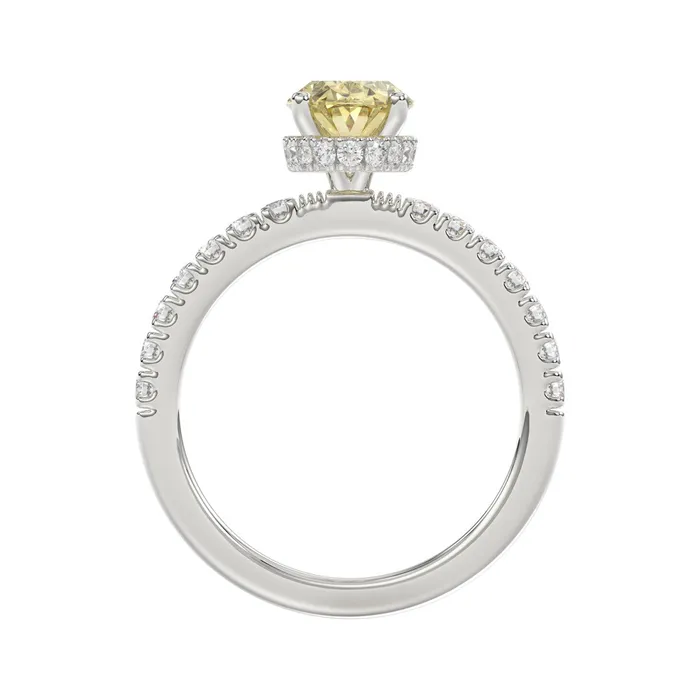 14K WHITE GOLD 2 12CT ROUNDOVAL DIAMOND LADIES RING Ethos Rings