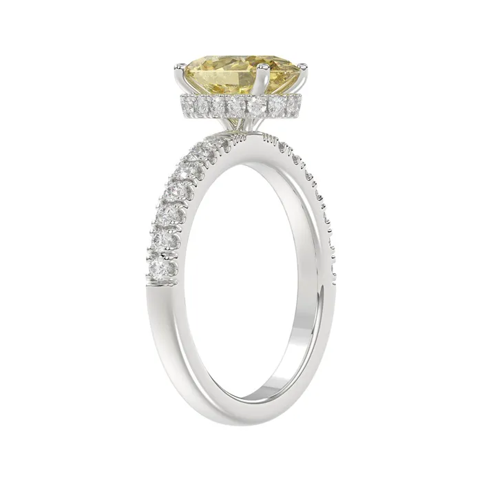 14K WHITE GOLD 2 12CT ROUNDOVAL DIAMOND LADIES RING Ethos Rings