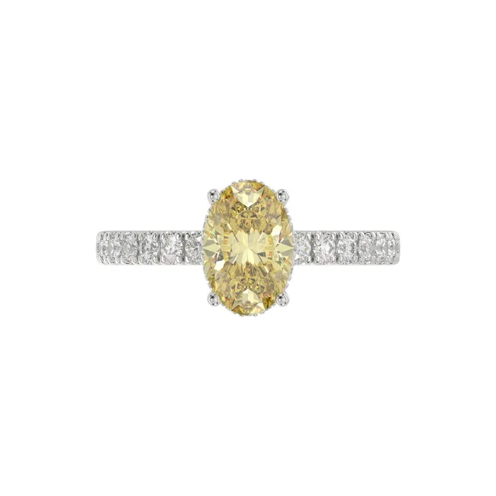 14K WHITE GOLD 2 12CT ROUNDOVAL DIAMOND LADIES RING Ethos Rings