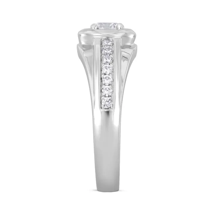 14K WHITE GOLD 34CT ROUND DIAMOND MENS RING Ethos Rings