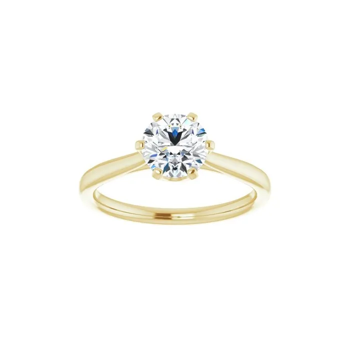14K White Gold 6 Prong Style Diamond SemiMount Engagement Ring STULLER Rings
