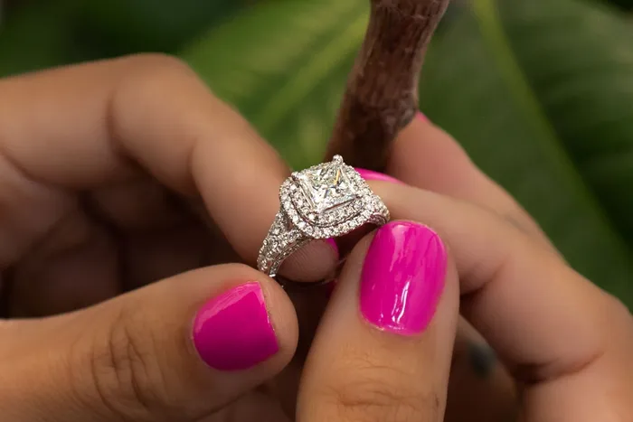 201 ct Princess Cut 5 ctw Diamond Engagement Ring Crown Jewels Coin Rings