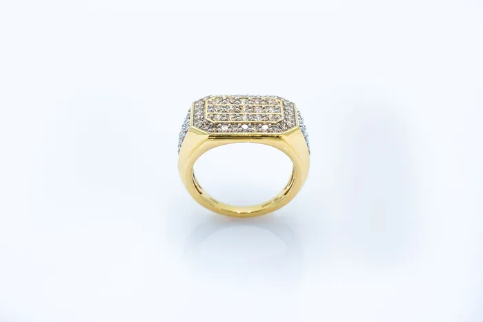 2 ctw Mens Diamond Ring Crown Jewels Coin Rings