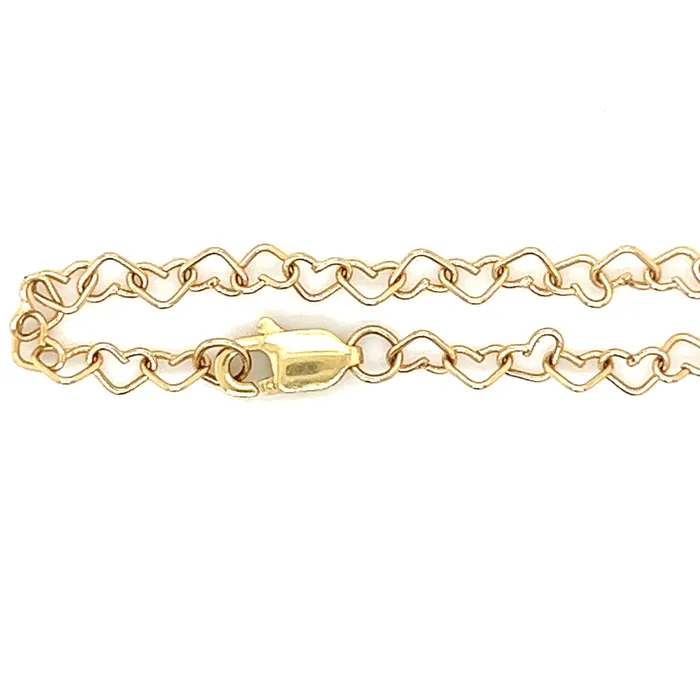 302 Fine Jewelry Have A Heart Solid 14K Gold Chain 7 Bracelet 9 Anklet 16 18 Necklace Necklaces