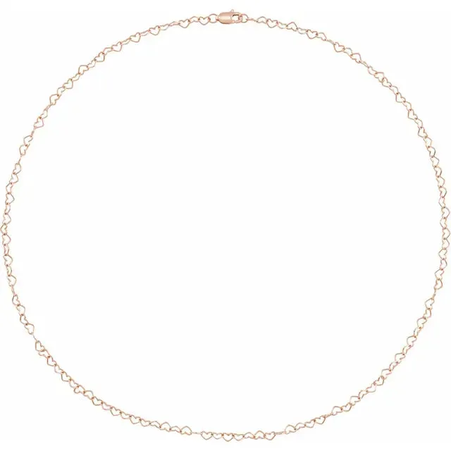 302 Fine Jewelry Have A Heart Solid 14K Gold Chain 7 Bracelet 9 Anklet 16 18 Necklace Necklaces
