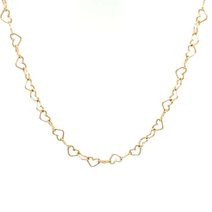 302 Fine Jewelry Have A Heart Solid 14K Gold Chain 7 Bracelet 9 Anklet 16 18 Necklace Necklaces