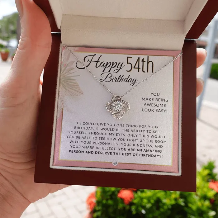 54th Birthday Gift Idea For Her Necklace For 54 Year Old Birthday Necklace For 54 Year Old Woman Beautiful Birthday Pendant Jewelry ShineOn Fulfillment Necklaces