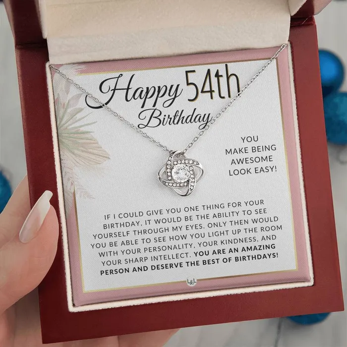 54th Birthday Gift Idea For Her Necklace For 54 Year Old Birthday Necklace For 54 Year Old Woman Beautiful Birthday Pendant Jewelry ShineOn Fulfillment Necklaces