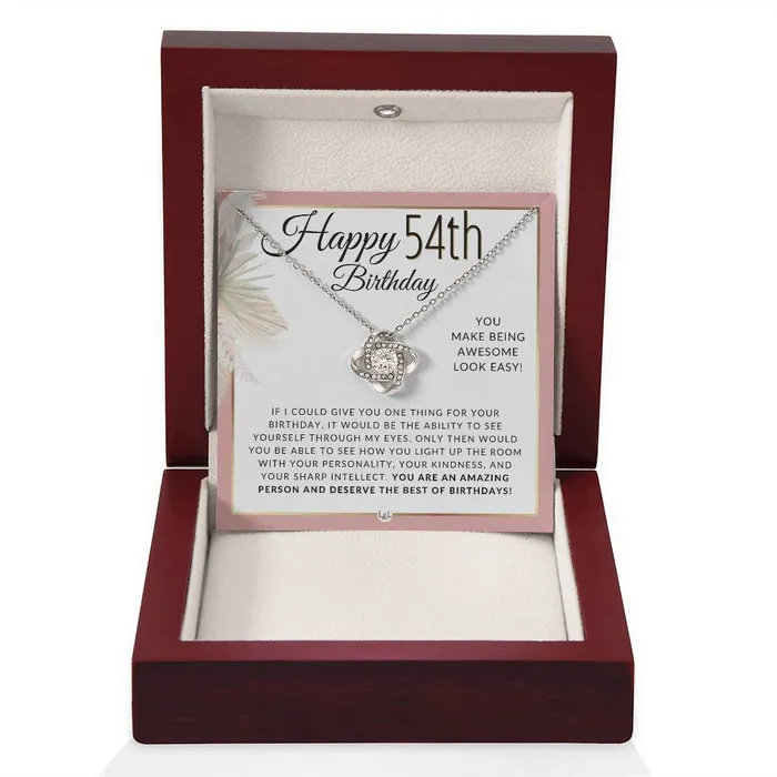 54th Birthday Gift Idea For Her Necklace For 54 Year Old Birthday Necklace For 54 Year Old Woman Beautiful Birthday Pendant Jewelry ShineOn Fulfillment Necklaces