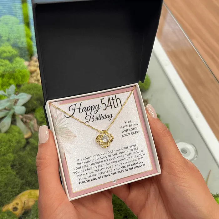 54th Birthday Gift Idea For Her Necklace For 54 Year Old Birthday Necklace For 54 Year Old Woman Beautiful Birthday Pendant Jewelry ShineOn Fulfillment Necklaces