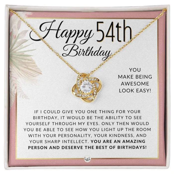 54th Birthday Gift Idea For Her Necklace For 54 Year Old Birthday Necklace For 54 Year Old Woman Beautiful Birthday Pendant Jewelry ShineOn Fulfillment Necklaces