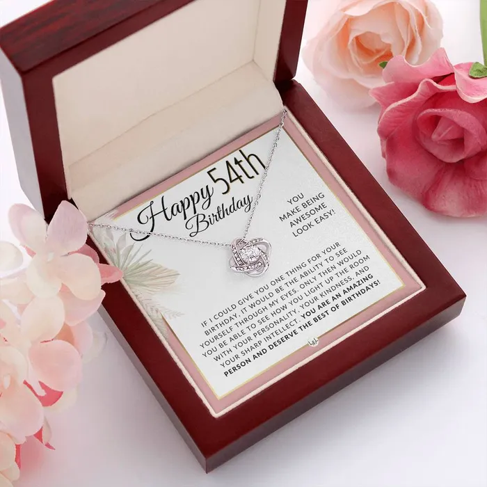 54th Birthday Gift Idea For Her Necklace For 54 Year Old Birthday Necklace For 54 Year Old Woman Beautiful Birthday Pendant Jewelry ShineOn Fulfillment Necklaces