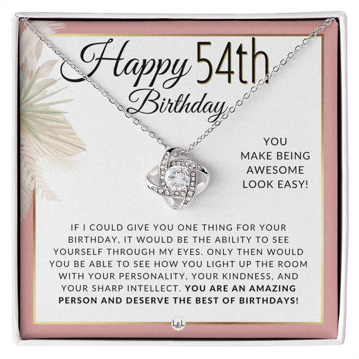 54th Birthday Gift Idea For Her Necklace For 54 Year Old Birthday Necklace For 54 Year Old Woman Beautiful Birthday Pendant Jewelry ShineOn Fulfillment Necklaces
