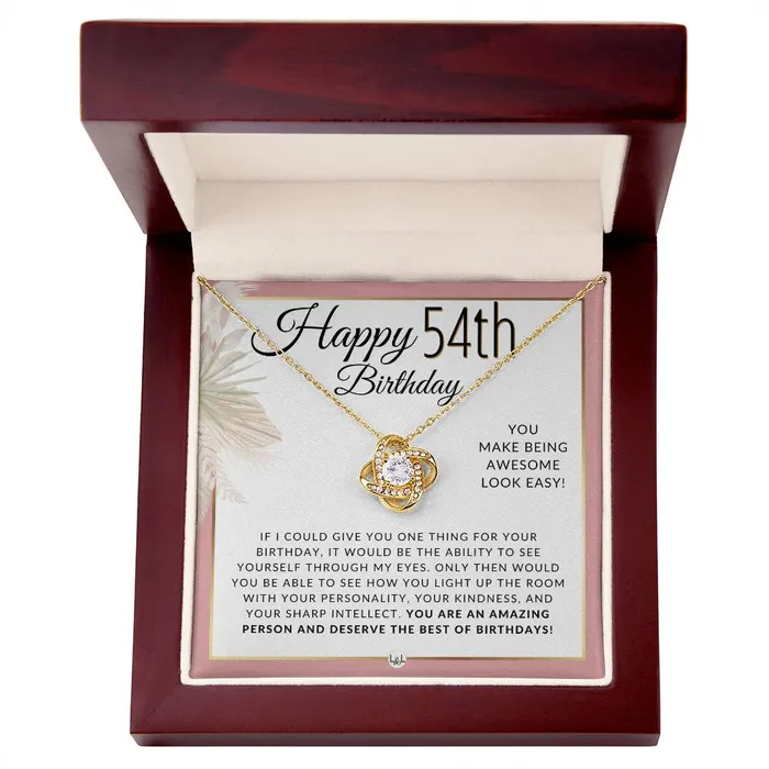 54th Birthday Gift Idea For Her Necklace For 54 Year Old Birthday Necklace For 54 Year Old Woman Beautiful Birthday Pendant Jewelry ShineOn Fulfillment Necklaces