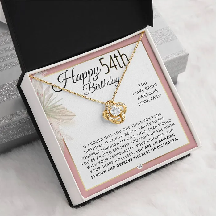 54th Birthday Gift Idea For Her Necklace For 54 Year Old Birthday Necklace For 54 Year Old Woman Beautiful Birthday Pendant Jewelry ShineOn Fulfillment Necklaces