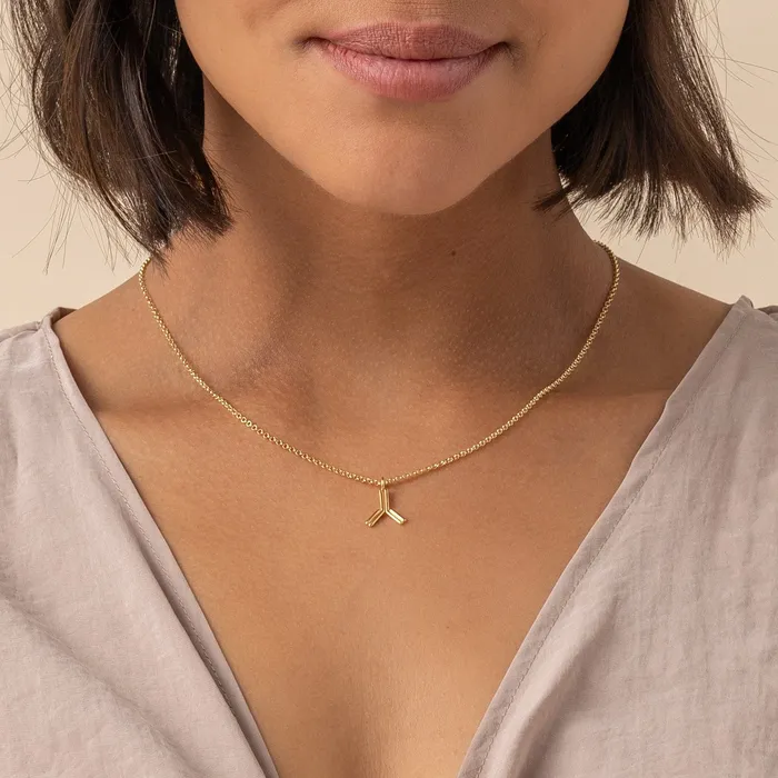 antibody necklace gold vermeil sciencejewelry1824 Necklaces