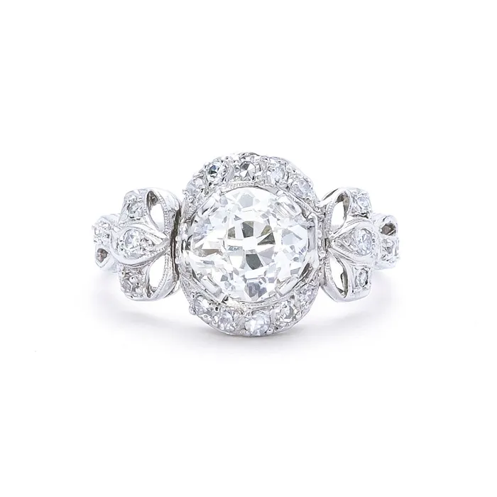 Art Deco Bow Ring AntiqueEstate Rings
