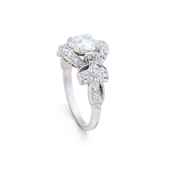 Art Deco Bow Ring AntiqueEstate Rings Art Deco Bow Ring AntiqueEstate Rings