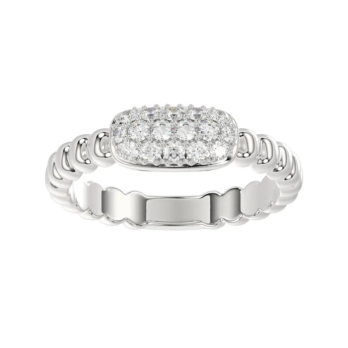 AV LADIES RING 025CT ROUND DIAMOND 14K WHITE GOLD Rings