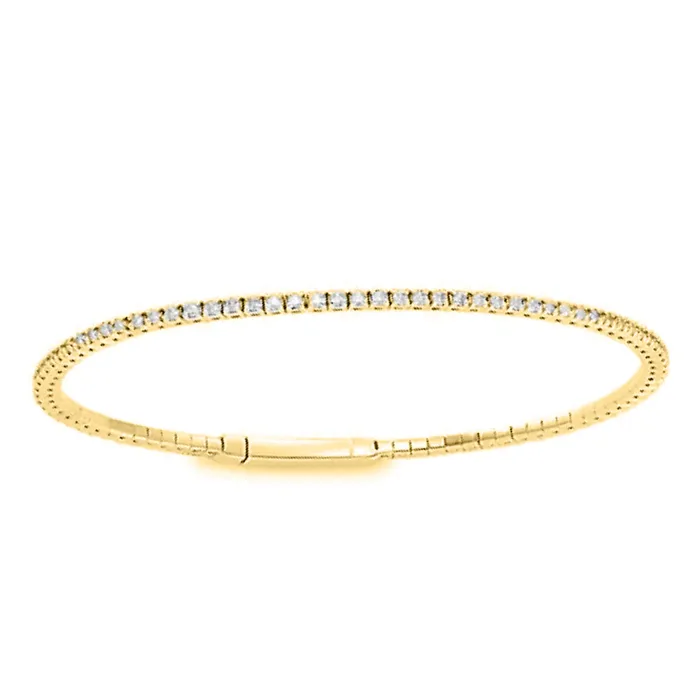 AV PreStyled Sets LADIES SEMI MOUNT TENNIS FLEXIBLE BANGLE 150CT ROUND DIAMOND 14K YELLOW GOLD AV PreStyled Sets LADIES SEMI MOUNT TENNIS FLEXIBLE BANGLE 150CT ROUND DIAMOND 14K YELLOW GOLD