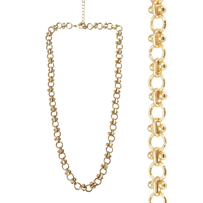 Bead ring link necklace pau jewelry Necklaces