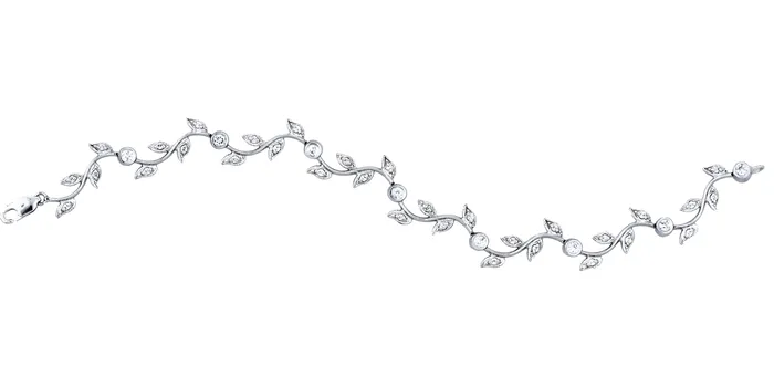 Beauvince Grape Vine Diamond Bracelet 109 ct Diamonds in White Gold Bracelets Beauvince Grape Vine Diamond Bracelet 109 ct Diamonds in White Gold Bracelets