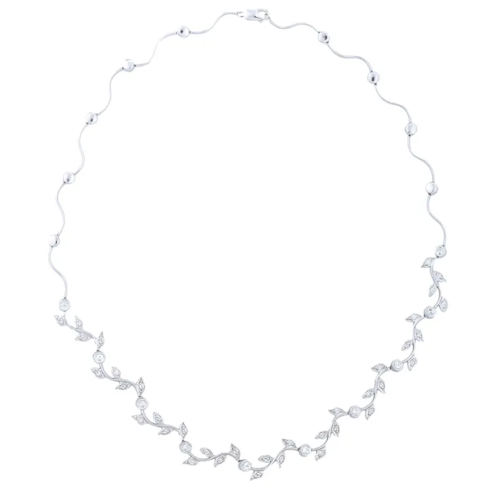 Beauvince Grape Vine Diamond Bracelet 109 ct Diamonds in White Gold Bracelets