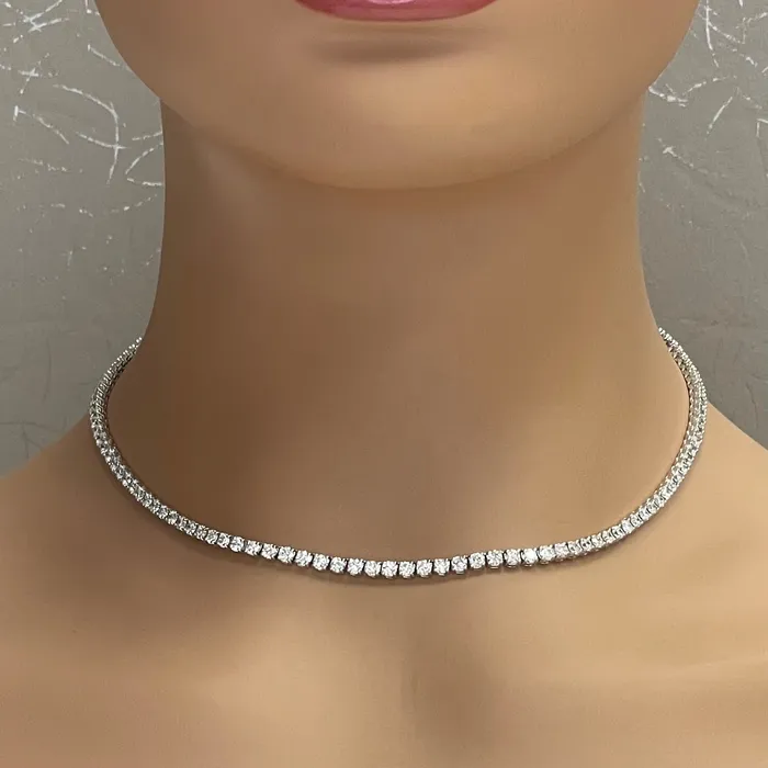 Beauvince Necklaces Tennis Necklace 1002 ct GH VVSVS Diamonds in 18K White Gold
