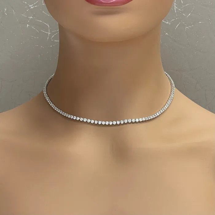 Beauvince Necklaces Tennis Necklace 1002 ct GH VVSVS Diamonds in 18K White Gold