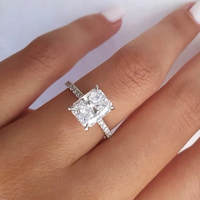 Beauvince Rings Beauvince Alana Engagement Ring 201 ct Radiant Cut HSI1 GIA Diamond