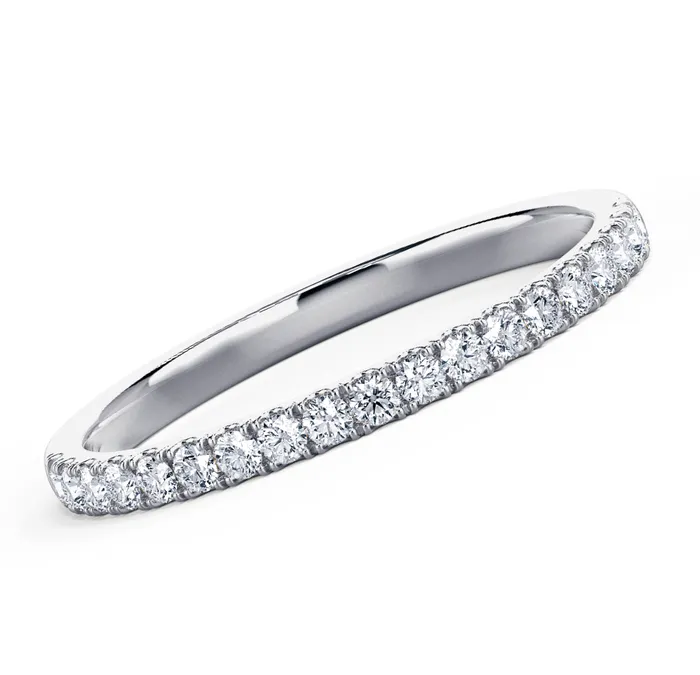 Beauvince Rings Beauvince Almost Eternity Diamond Band Ring 032 Ct Diamonds in White Gold