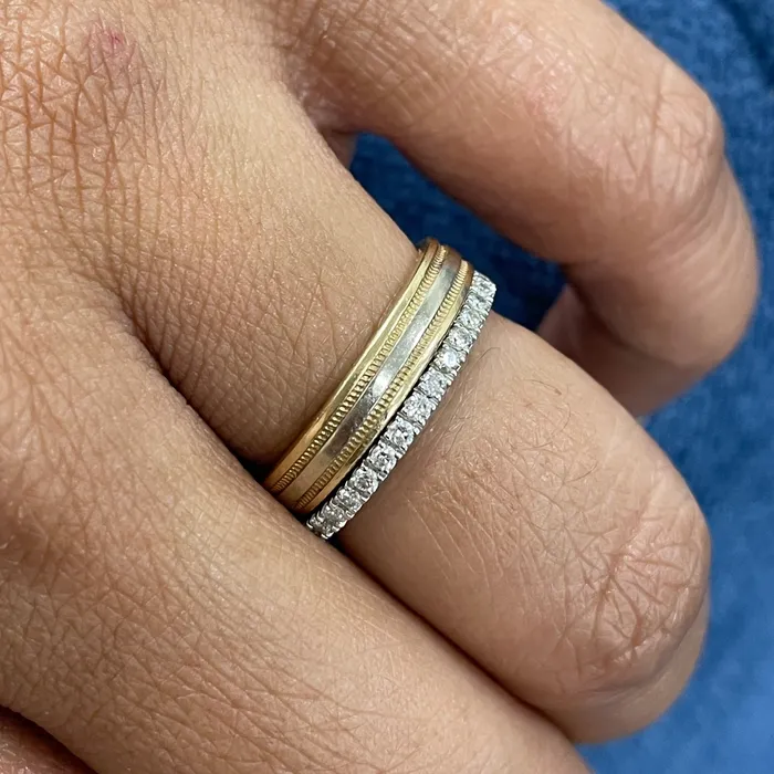 Beauvince Rings Beauvince Almost Eternity Diamond Band Ring 032 Ct Diamonds in White Gold