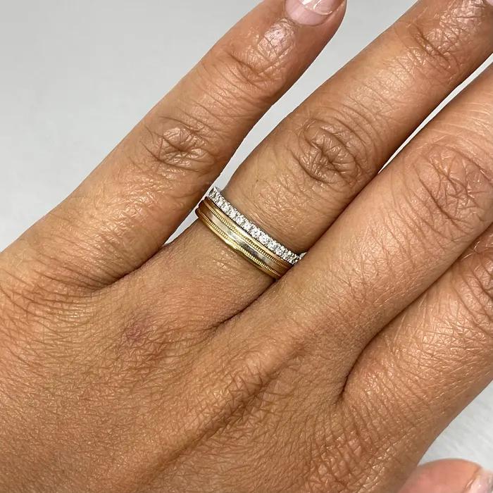 Beauvince Rings Beauvince Almost Eternity Diamond Band Ring 032 Ct Diamonds in White Gold
