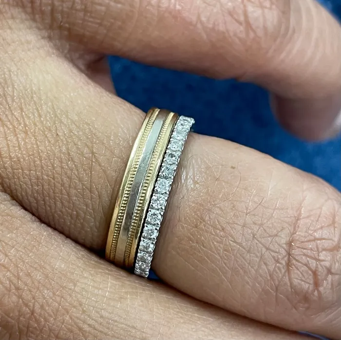 Beauvince Rings Beauvince Almost Eternity Diamond Band Ring 032 Ct Diamonds in White Gold