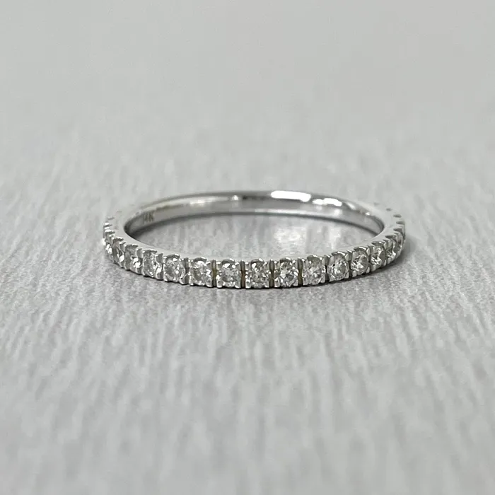 Beauvince Rings Beauvince Almost Eternity Diamond Band Ring 032 Ct Diamonds in White Gold