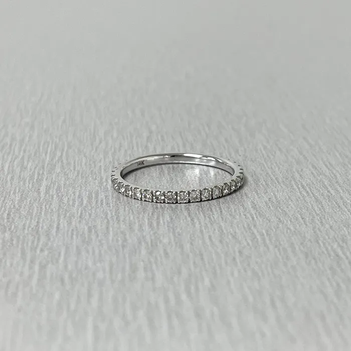 Beauvince Rings Beauvince Almost Eternity Diamond Band Ring 032 Ct Diamonds in White Gold