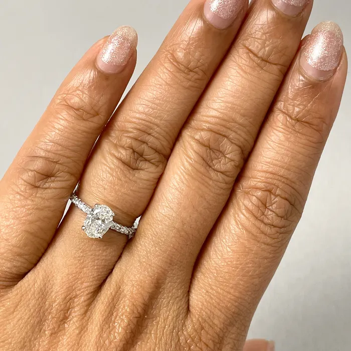 Beauvince Rings Beauvince GIA Certified 100 Carat Oval HVS2 Engagement Ring